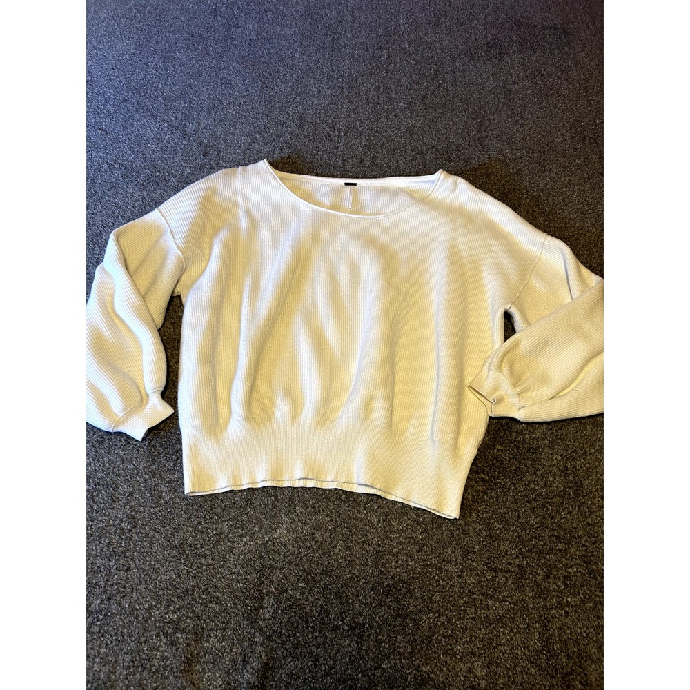 Free People White Long‎ Sleeve Top Size S